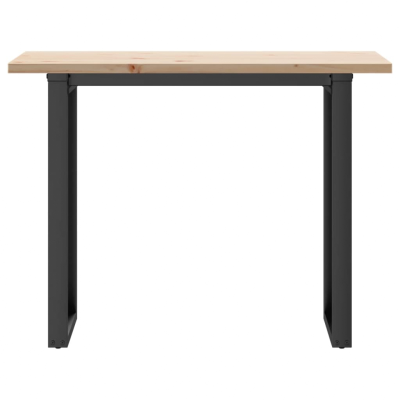 Esstisch O-Gestell 100x50x75,5 cm Massivholz Kiefer & Stahl