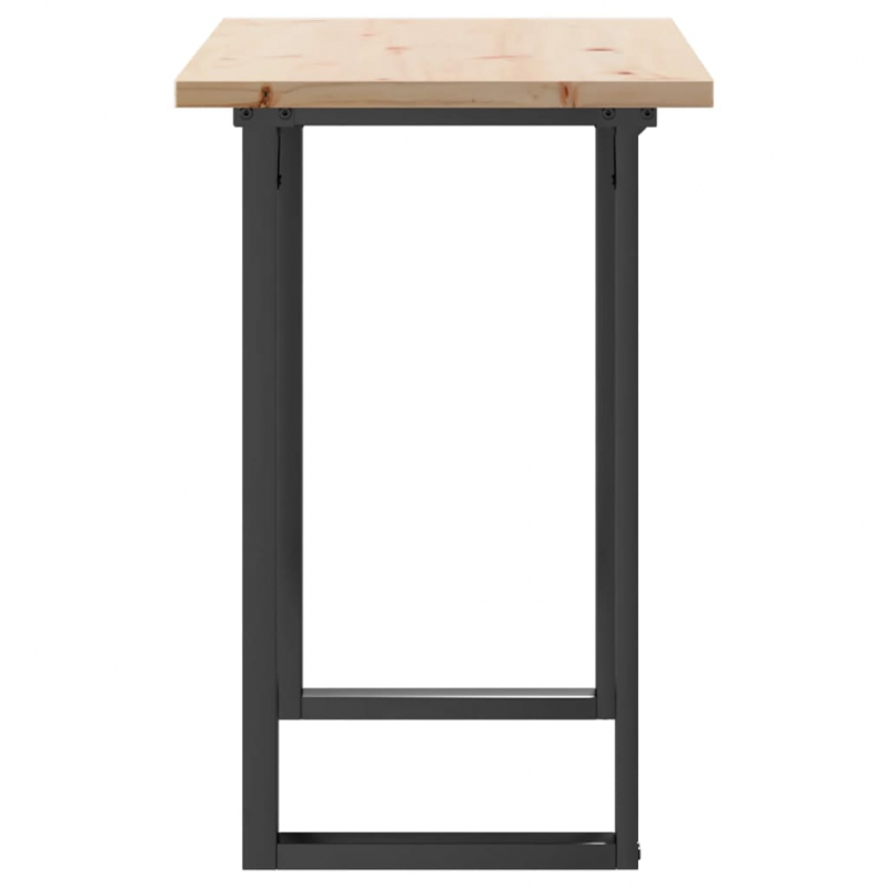 Esstisch O-Gestell 100x50x75,5 cm Massivholz Kiefer & Stahl
