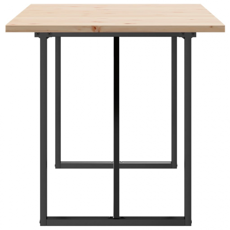Esstisch O-Gestell 140x80x75,5 cm Massivholz Kiefer & Stahl