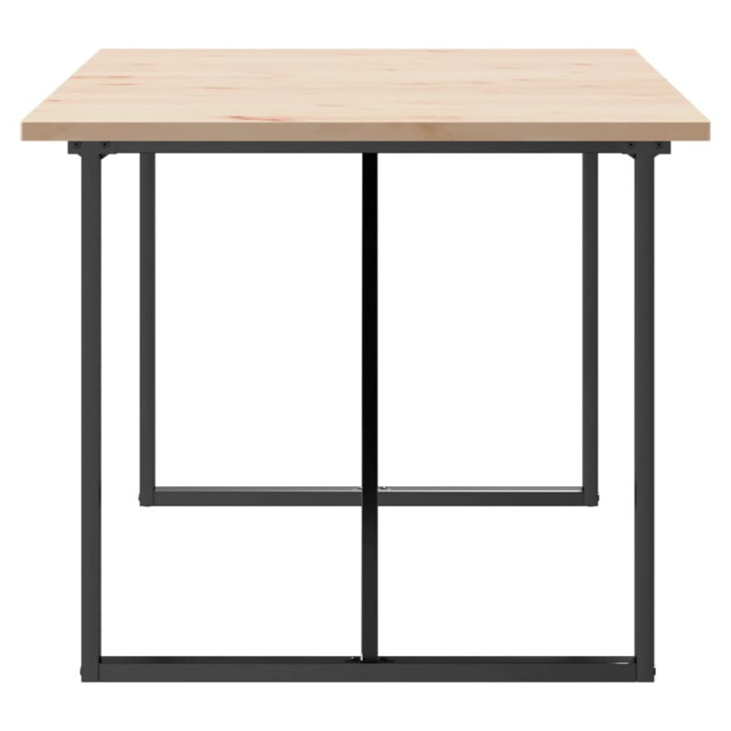 Esstisch O-Gestell 180x90x75,5 cm Massivholz Kiefer & Stahl