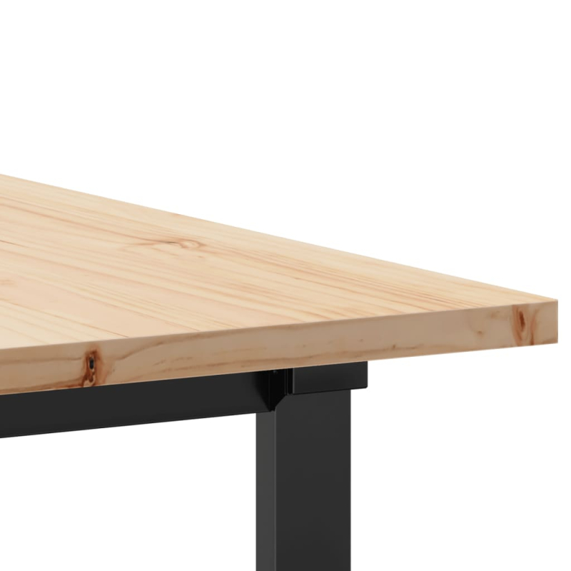 Esstisch O-Gestell 180x90x75,5 cm Massivholz Kiefer & Stahl