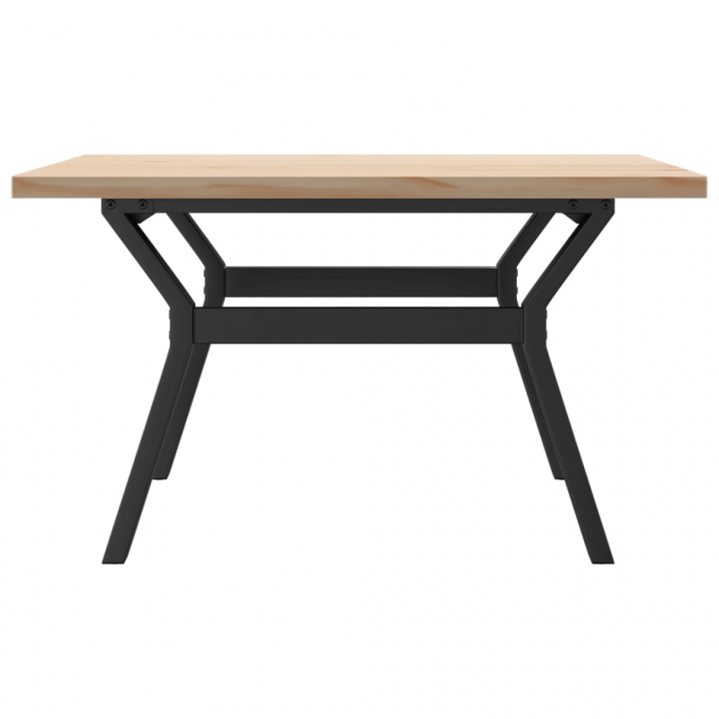 Couchtisch Y-Gestell 80x80x45,5cm Massivholz Kiefer & Stahl