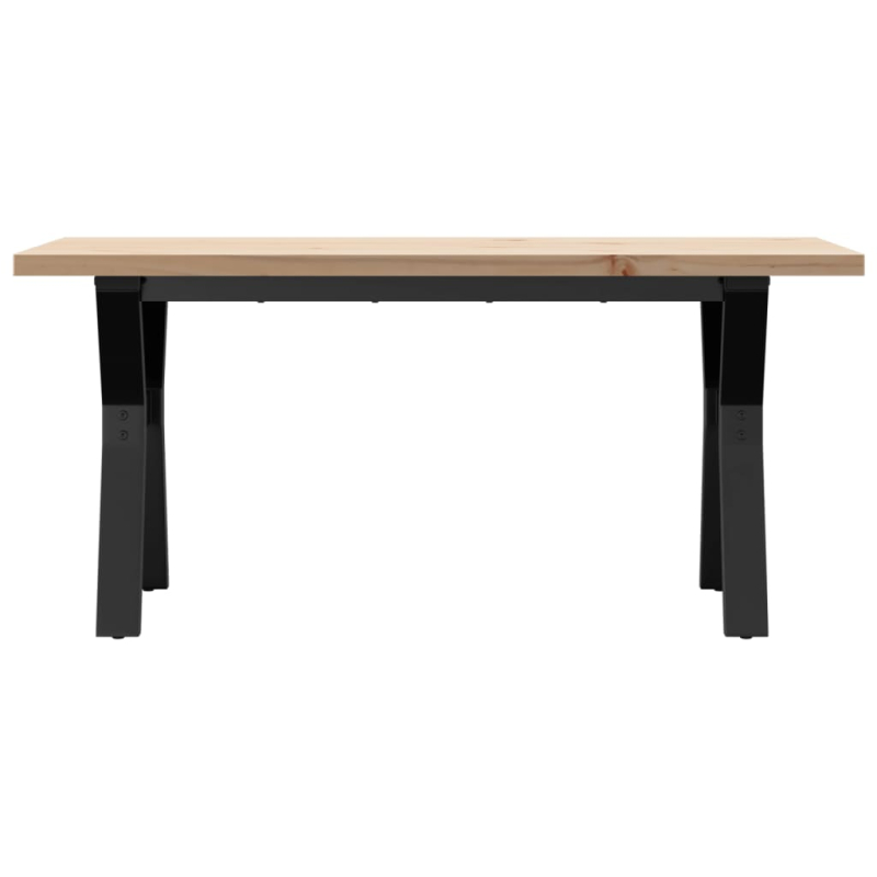 Couchtisch Y-Gestell 100x50x45,5 cm Massivholz Kiefer Stahl