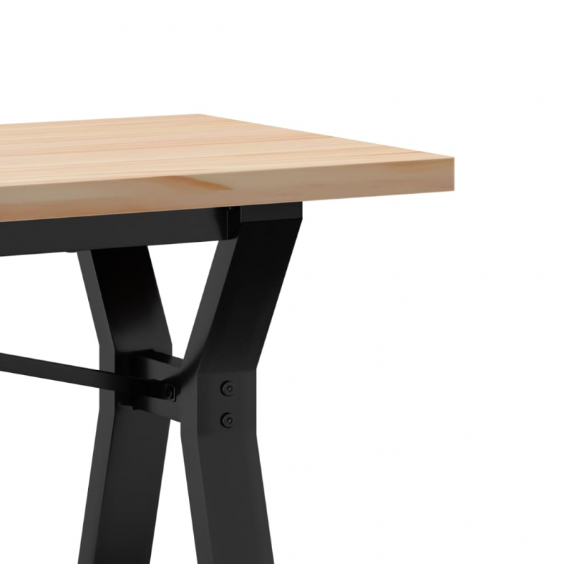 Couchtisch Y-Gestell 160x40x45,5 cm Massivholz Kiefer Stahl