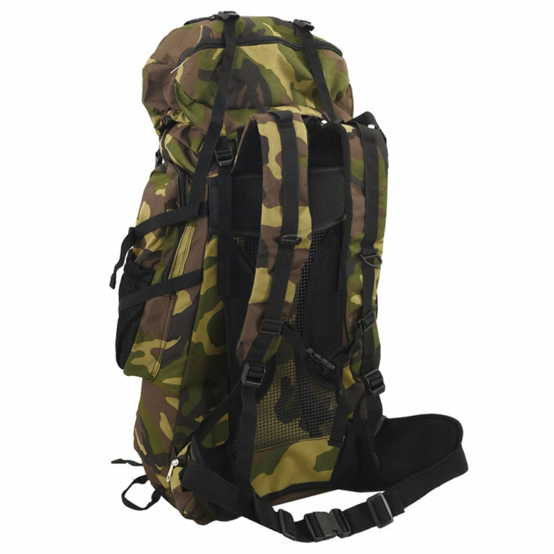 Wanderrucksack Grün Tarnfarben 100 L Oxford-Gewebe