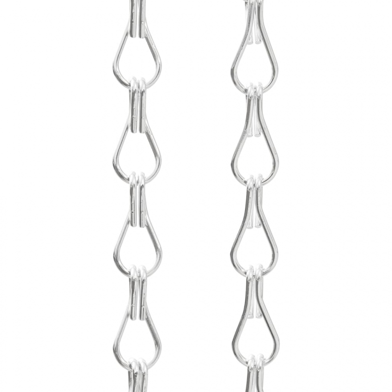 Türvorhang aus Ketten 56x202 cm Aluminium