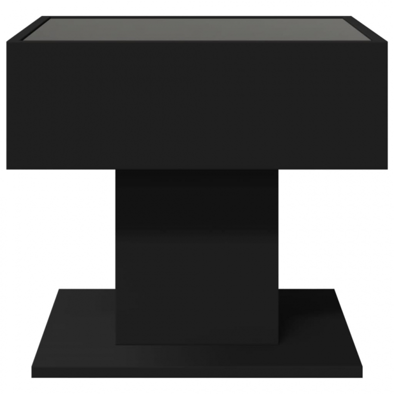 LED-Couchtisch Schwarz 50x50x45 cm Holzwerkstoff