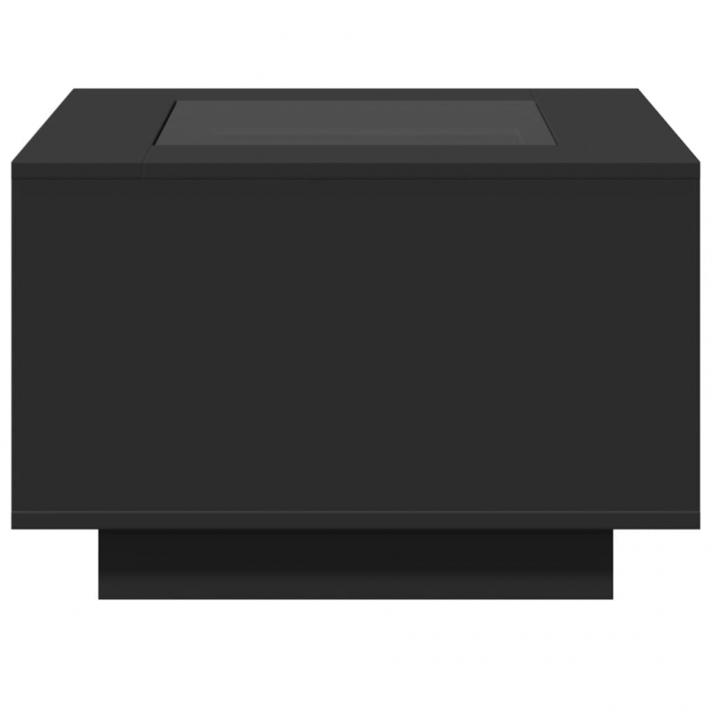 LED-Couchtisch Schwarz 60x60x40 cm Holzwerkstoff
