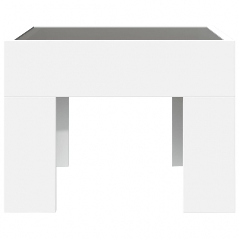 Couchtisch mit Infinity-LED Weiß 40x40x30 cm