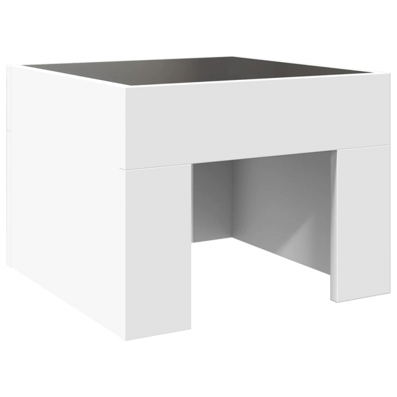 Couchtisch mit Infinity-LED Weiß 40x40x30 cm