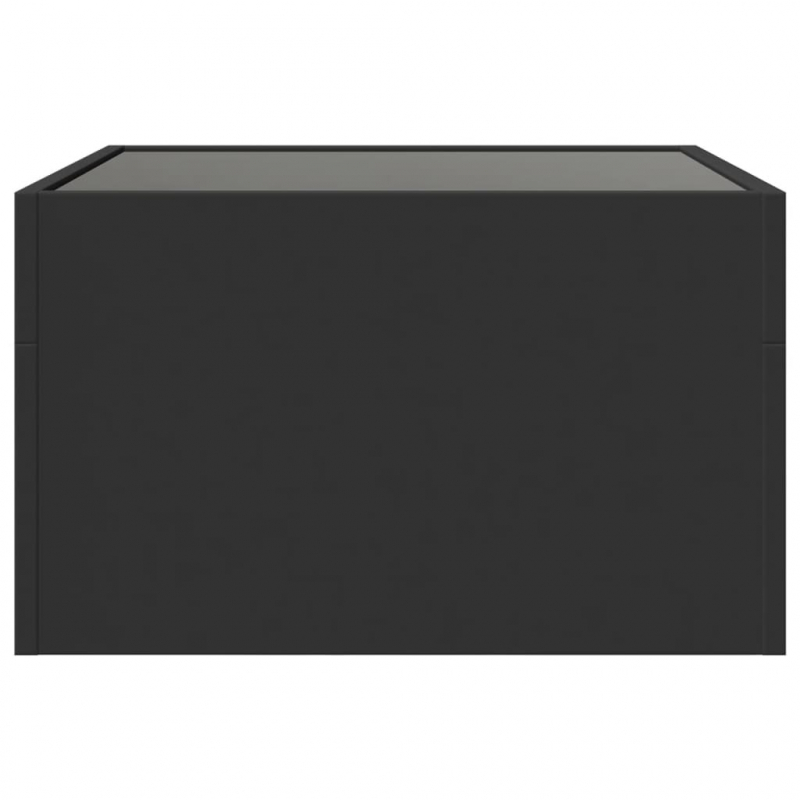 Couchtisch mit Infinity-LED Schwarz 50x50x30 cm