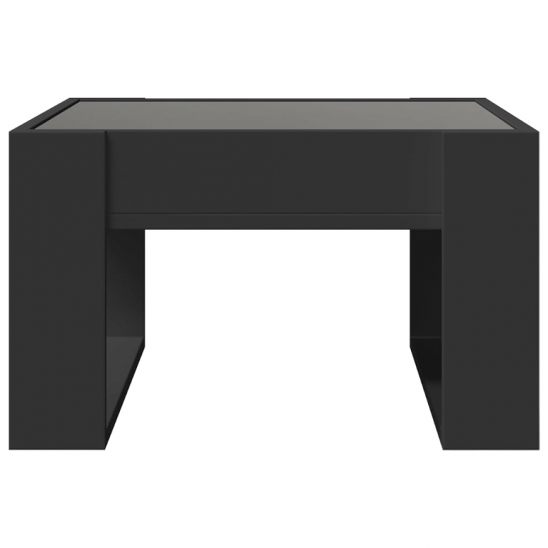 Couchtisch mit Infinity-LED Schwarz 50x53x30 cm