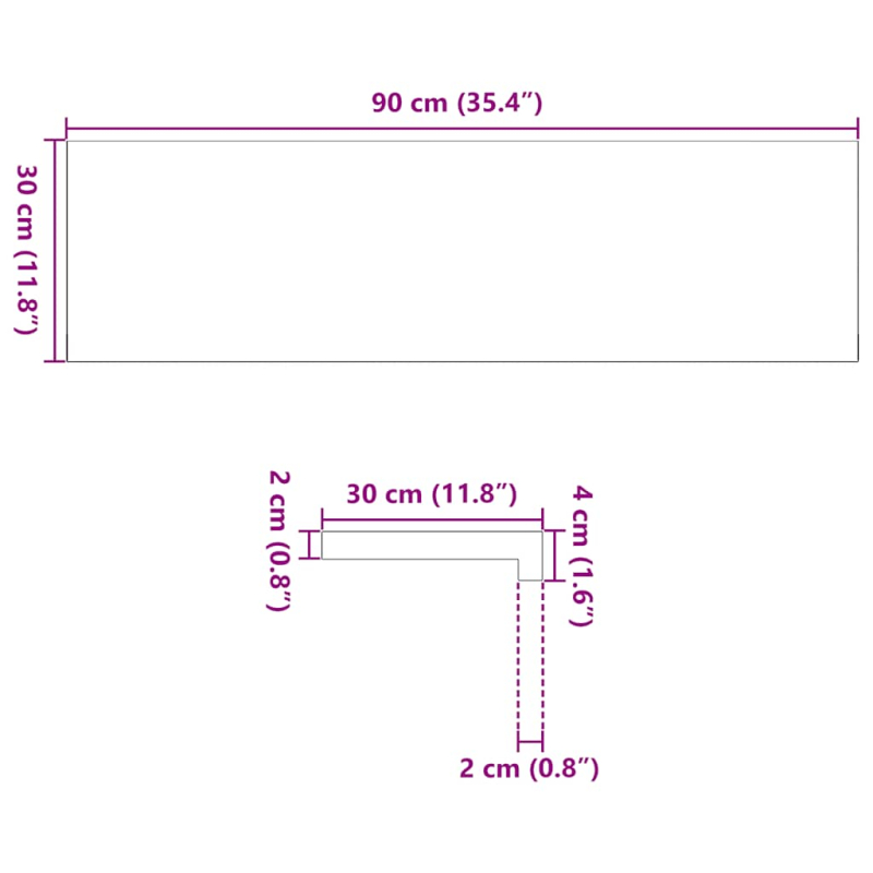 Treppenstufen 8 Stk. Dunkelbraun 90x30x2 cm Massivholz Eiche