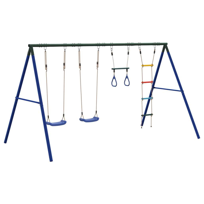 Schaukel-Set mit Schaukelsitzen Trapez und Strickleiter