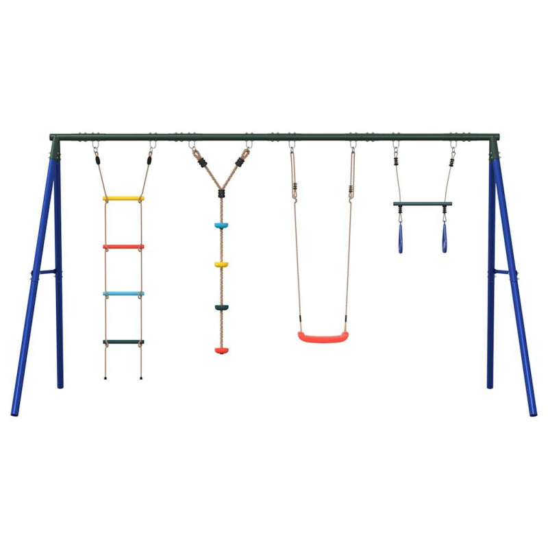 Schaukel-Set mit Schaukelsitz Trapez Strickleiter Kletterseil