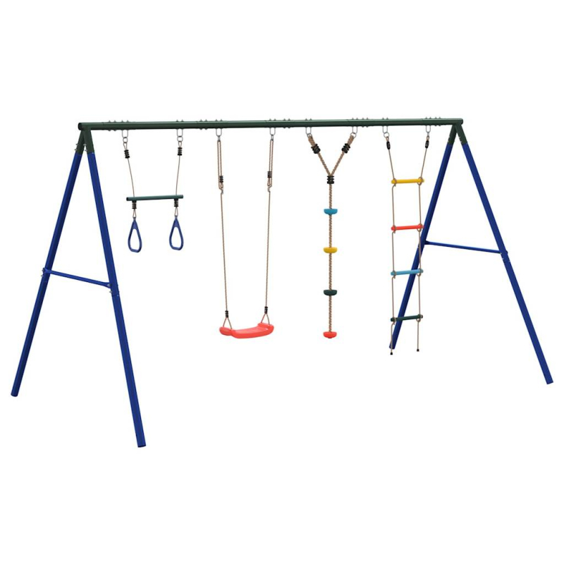 Schaukel-Set mit Schaukelsitz Trapez Strickleiter Kletterseil