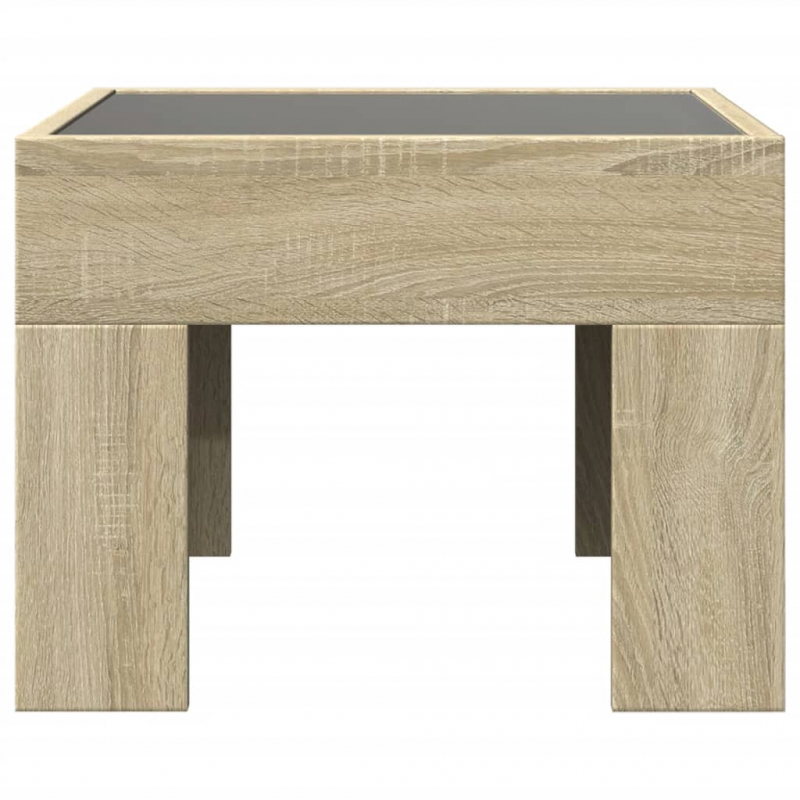 Nachttisch mit Infinity-LED Sonoma-Eiche 40x40x30 cm