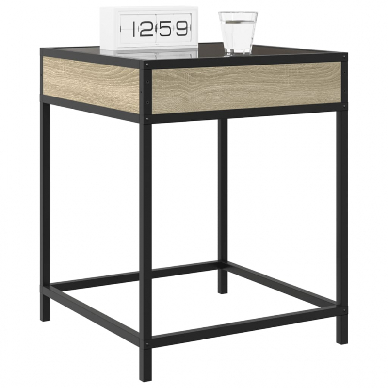 Nachttisch mit Infinity-LED Sonoma-Eiche 40x40x51 cm