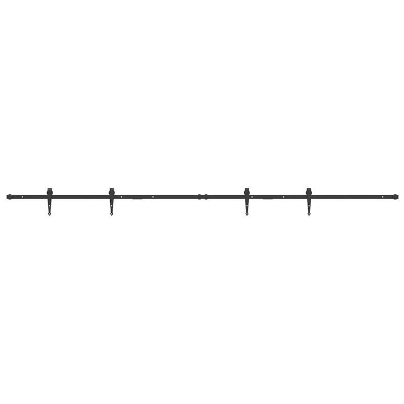 Schiebetürbeschlag Set für Schranktüren 244 cm Karbonstahl