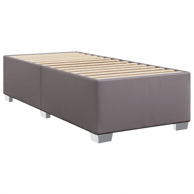 Bettgestell Grau 80x200 cm Kunstleder