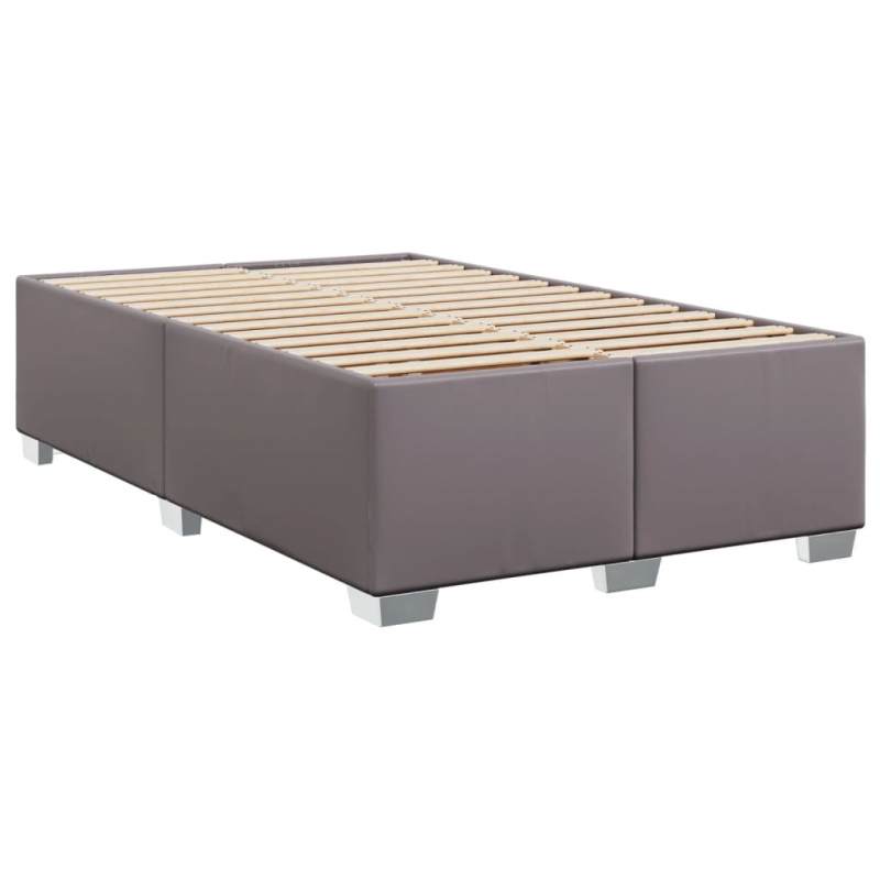 Bettgestell Grau 120x200 cm Kunstleder