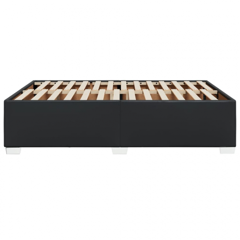 Bettgestell Schwarz 140x190 cm Kunstleder