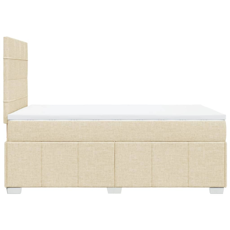 Boxspringbett mit Matratze Creme 120x200 cm Stoff