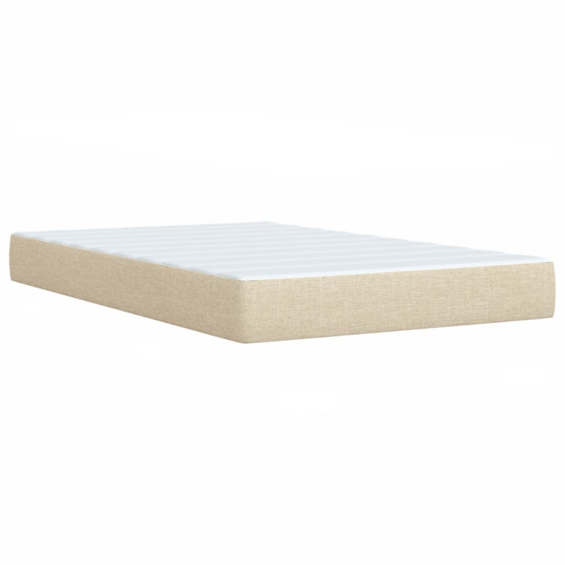 Boxspringbett mit Matratze Creme 120x200 cm Stoff