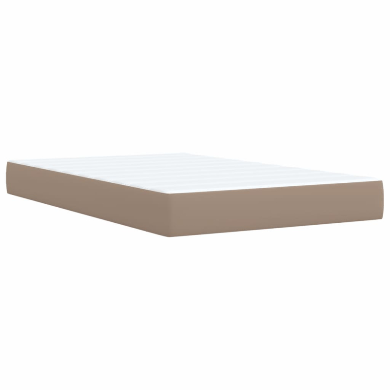 Boxspringbett Matratze Cappuccino-Braun 120x200cm Kunstleder