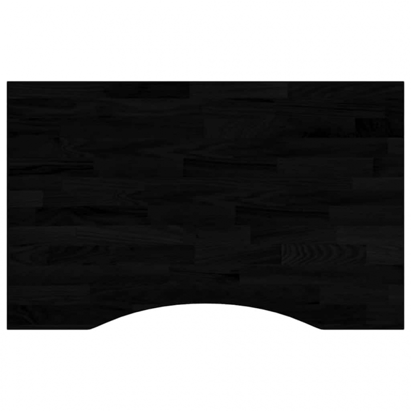 Schreibtischplatte Dunkelbraun 80x50x2,5 cm Massivholz Eiche