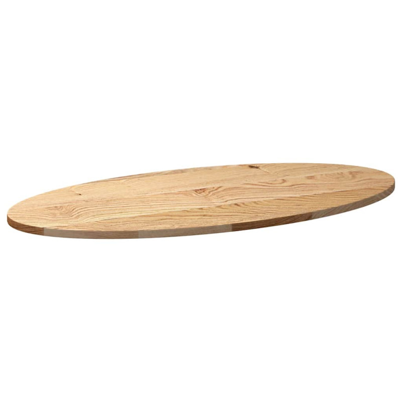 Tischplatte 100x50x2 cm Massivholz Eiche Oval