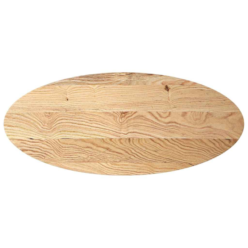 Tischplatte 140x60x4 cm Massivholz Eiche Oval