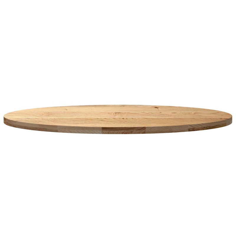 Tischplatte 140x60x4 cm Massivholz Eiche Oval