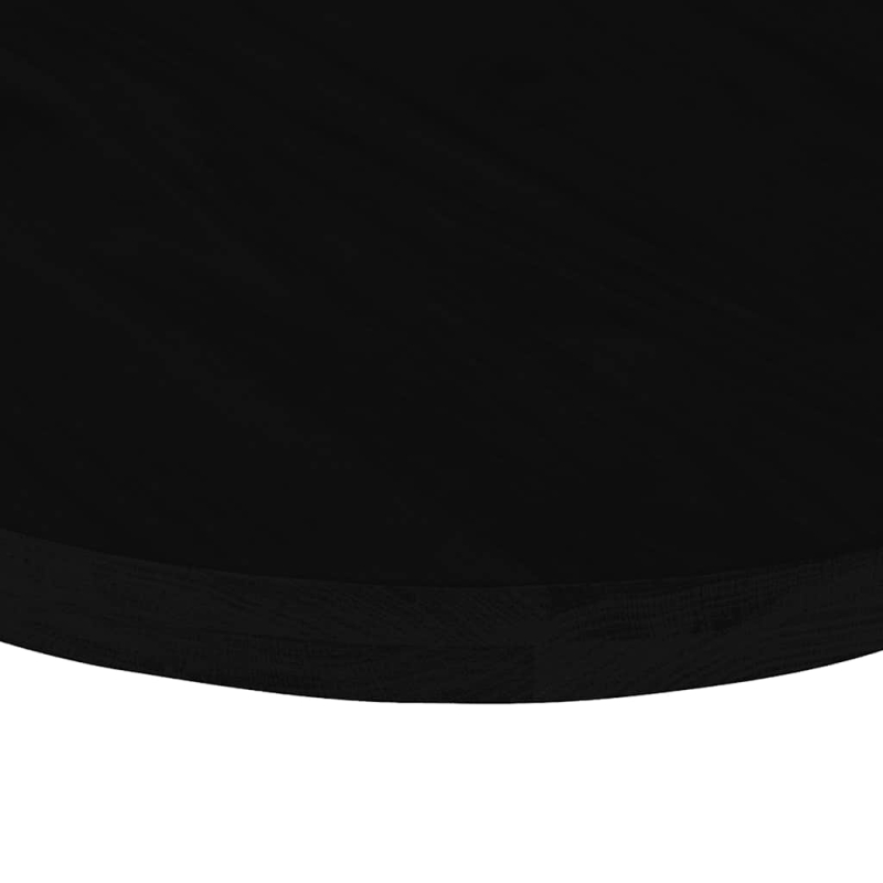 Tischplatte Dunkelbraun 100x50x4 cm Massivholz Eiche Oval