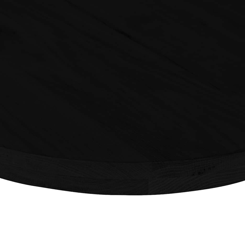 Tischplatte Dunkelbraun 120x60x4 cm Massivholz Eiche Oval