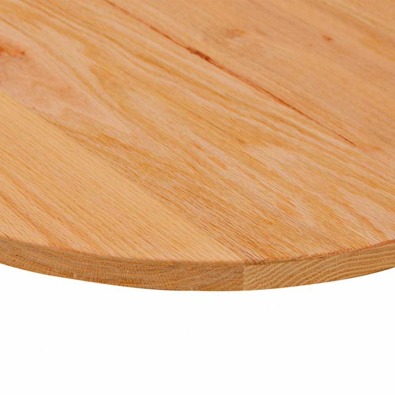 Tischplatte Hellbraun 120x60x2 cm Massivholz Eiche Oval