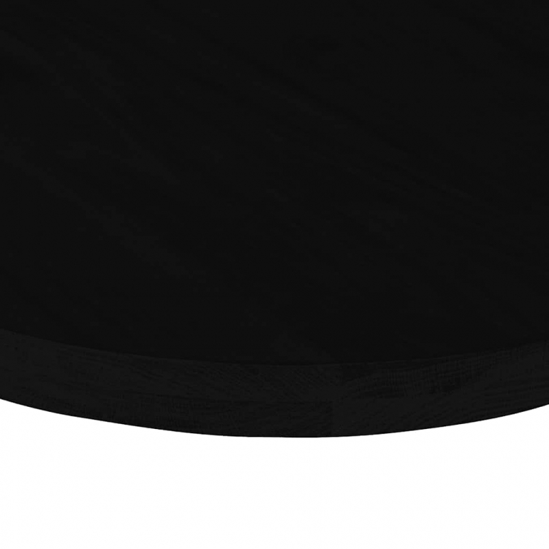 Tischplatte Dunkelbraun 120x60x4 cm Massivholz Eiche Oval