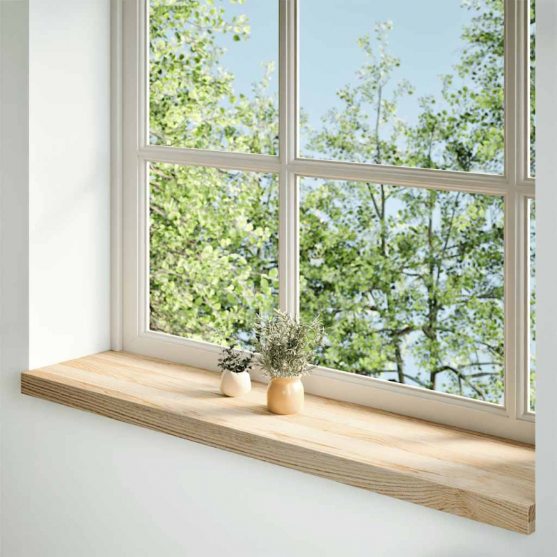 Fensterbänke 2 Stk. Unbehandelt 100x25x2 cm Massivholz Eiche