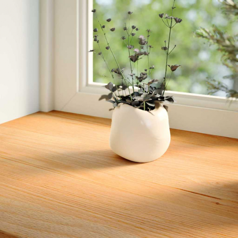 Fensterbänke 2 Stk. Hellbraun 110x15x2 cm Massivholz Eiche