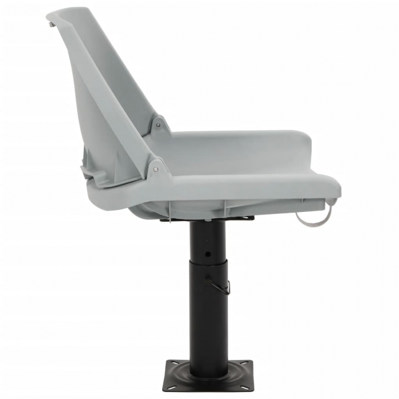 2-tlg. Bootssitz-Set Klappbar Kein Kissen Grau 48x51x41 cm