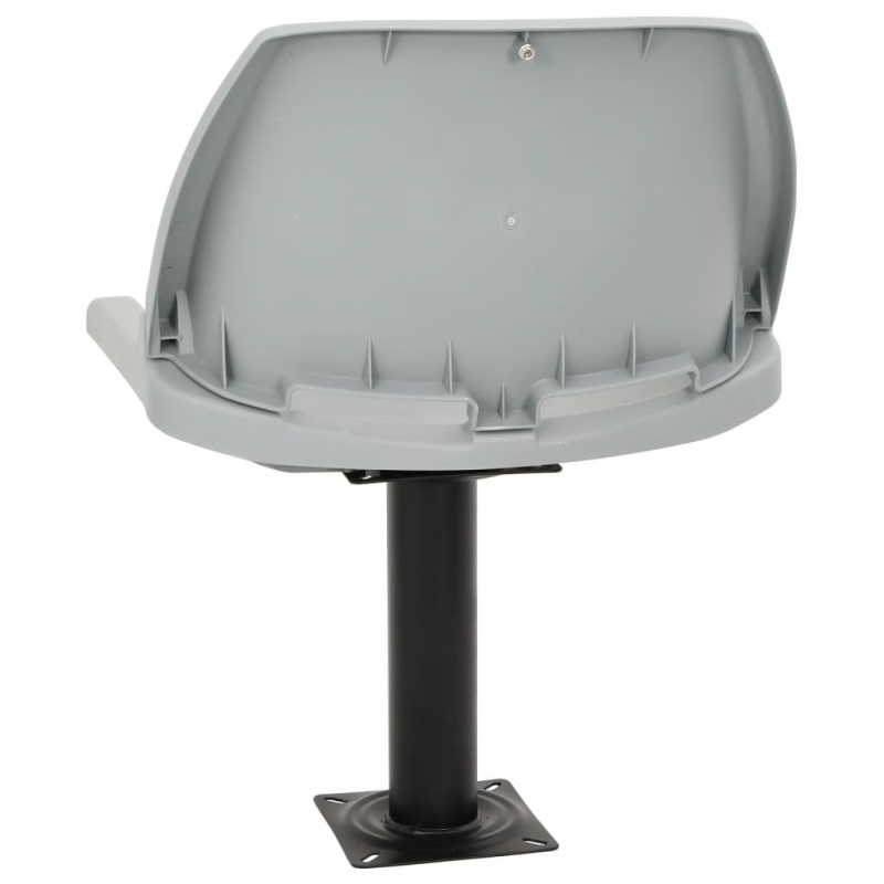 4-tlg. Bootssitz-Set Klappbar Kein Kissen Grau 48x51x41 cm