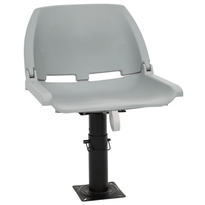 4-tlg. Bootssitz-Set Klappbar Kein Kissen Grau 48x51x41 cm