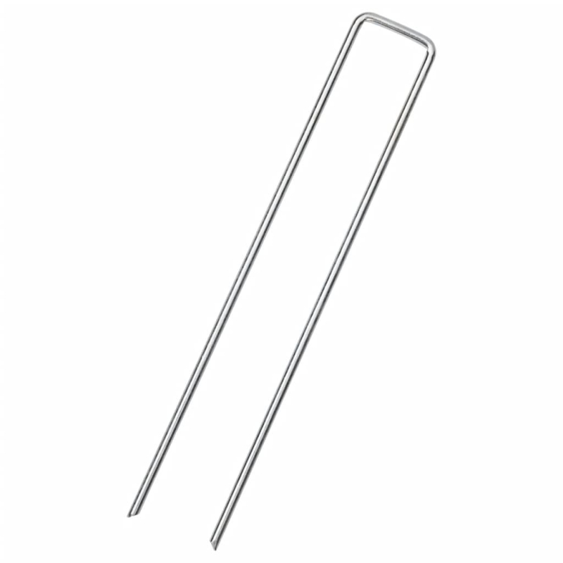 Bodenanker 50 Stk. U-Form 20x4 cm Verzinkter Stahl