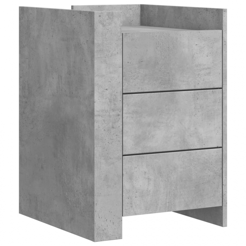 Nachttisch Betongrau 45x50x65 cm Holzwerkstoff