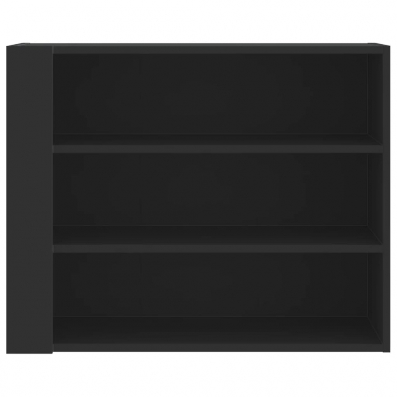 Wandregal Schwarz 75x35x60 cm Holzwerkstoff