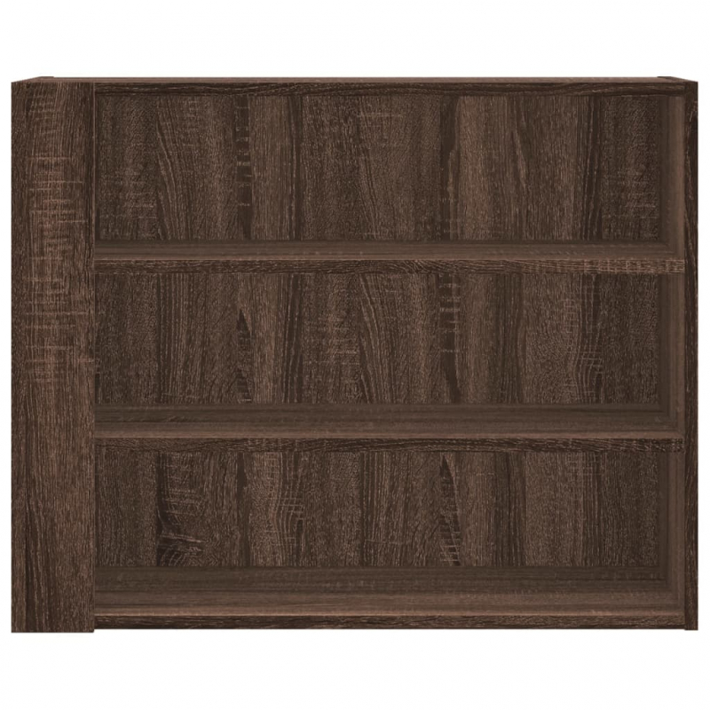 Wandregal Braun Eichen-Optik 75x35x60 cm Holzwerkstoff