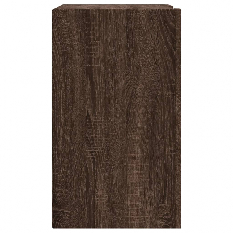 Wandregal Braun Eichen-Optik 75x35x60 cm Holzwerkstoff