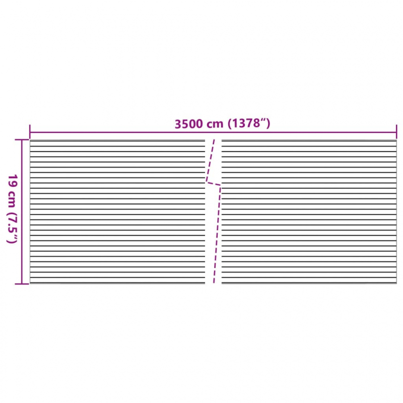 Sichtschutzstreifen 2 Stk. Marmorkies-Optik Grau 35x0,19 m PVC