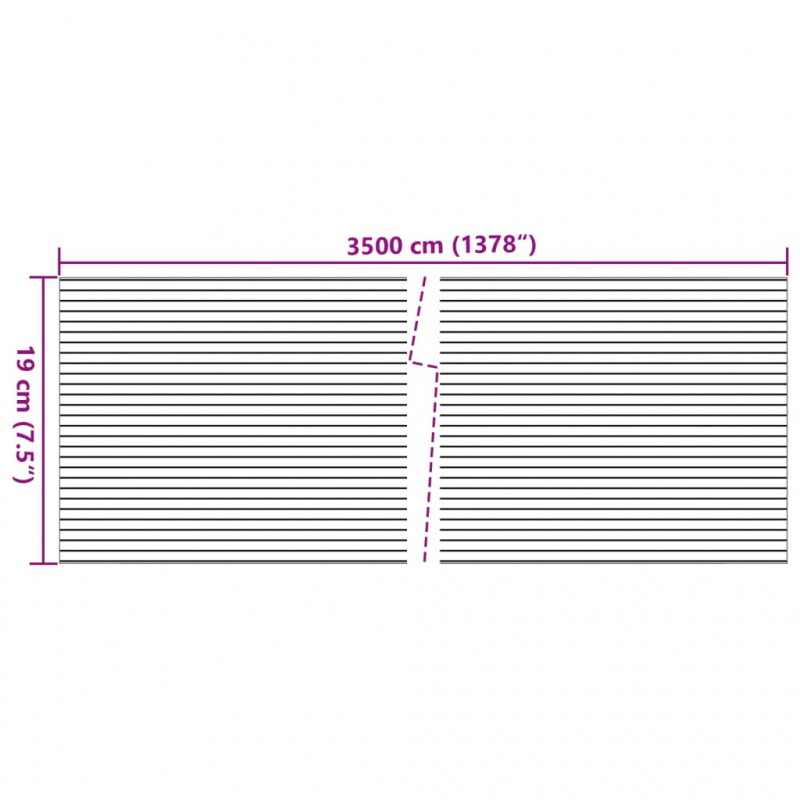 Sichtschutzstreifen 4 Stk. Marmorkies-Optik Grau 35x0,19 m PVC