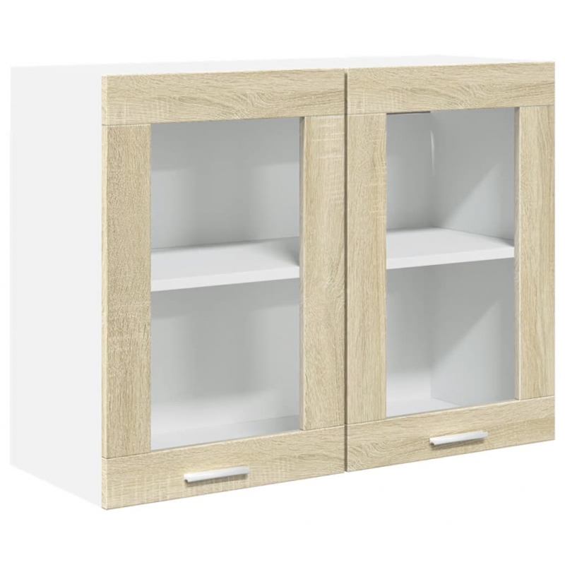 Hängeglasschrank Lyon Sonoma-Eiche 80x31x60 cm Holzwerkstoff